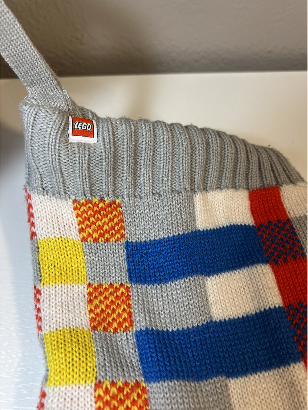 LEGO x Target Christmas Stocking 2021 Knit Color Block Striped 20” Holiday
